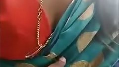 Indian Prostitute Saree boob press on road