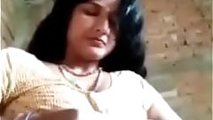Indian village bhabi playing with her self