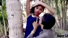 Indian Teen kissing at garden