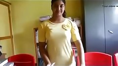School Girl Showing Her Body In StaffRoom