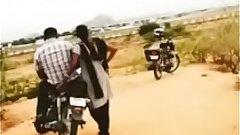 Tamil girl pressing boobs over her Bf