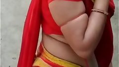 GADRAYI MARWADI RAAND KI SEXY FIGURE IN RED SAREE